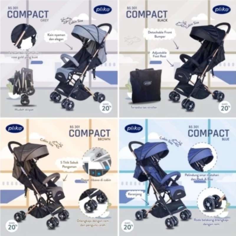 Jual Stroller Pliko Compact Stroler Cabin size Murah Kereta