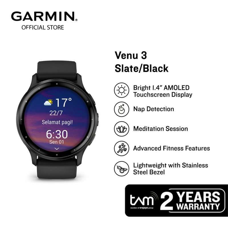 Daftar Harga Garmin Venu 3 Black Original Spesifikasi Lengkap Desember 2024