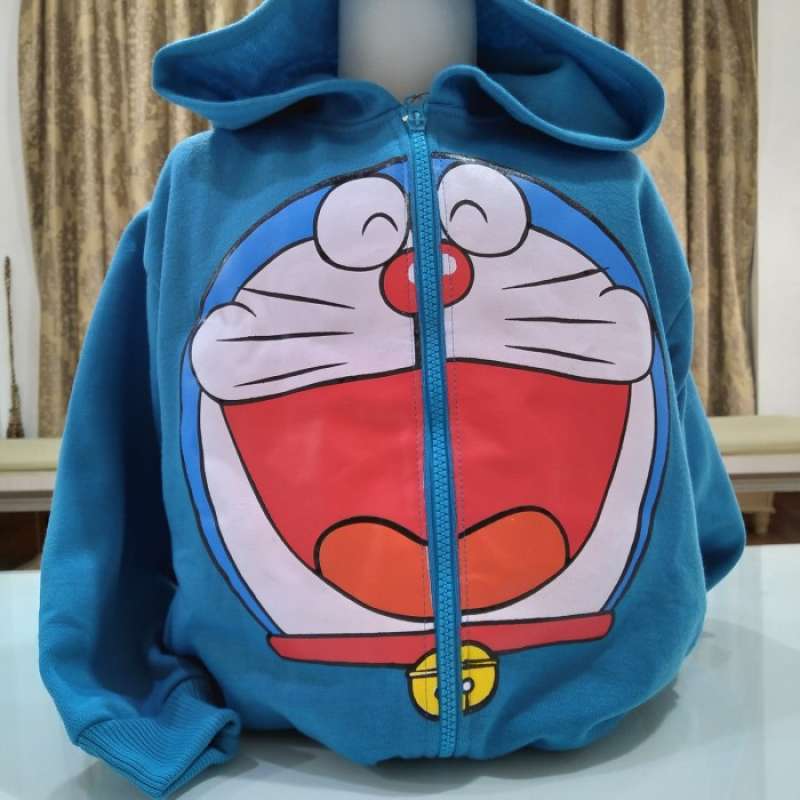 Jaket top hoodie doraemon