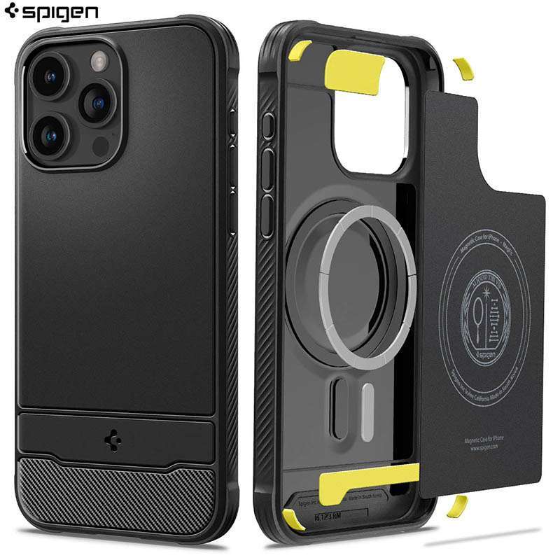 Jual Spigen Rugged Armor Mag Case iPhone 15 Pro Hard Casing