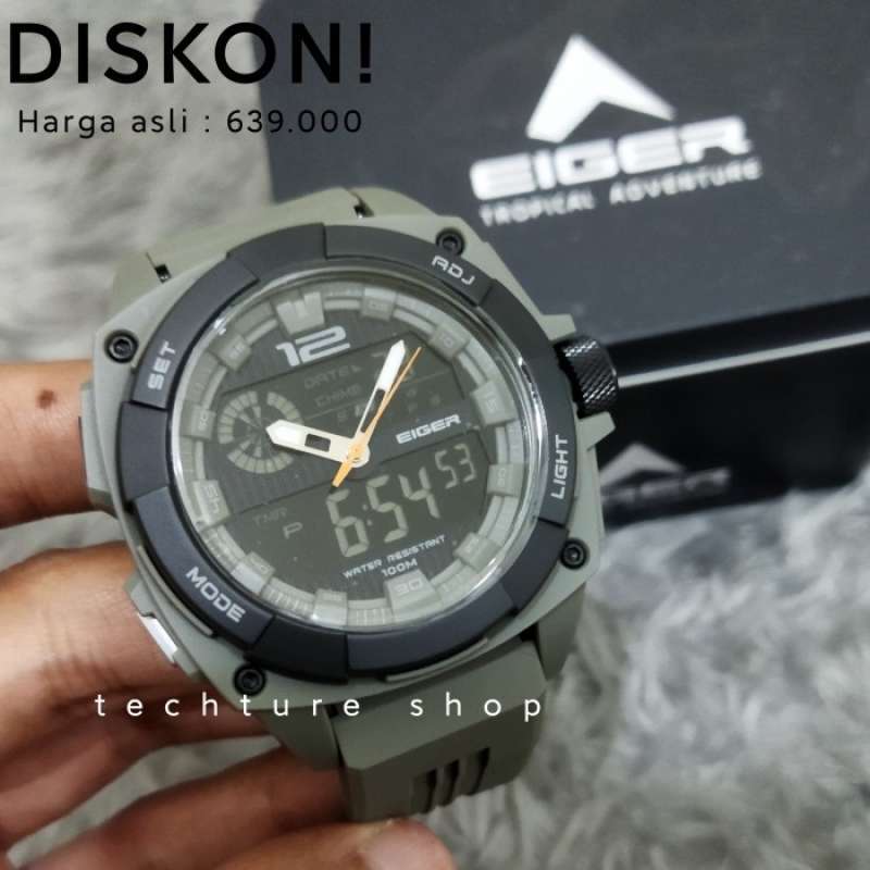 Promo Jam Tangan Eiger Antero Original Olive Jam Analog Digital