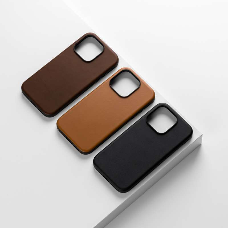 Case iPhone 15 Pro Max Plus Nomad Modern Leather MagSafe Cover Casing