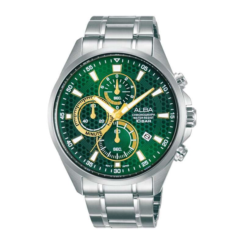 Promo Jam Tangan Pria Alba Active AM3869X1 Green Pattern Dial