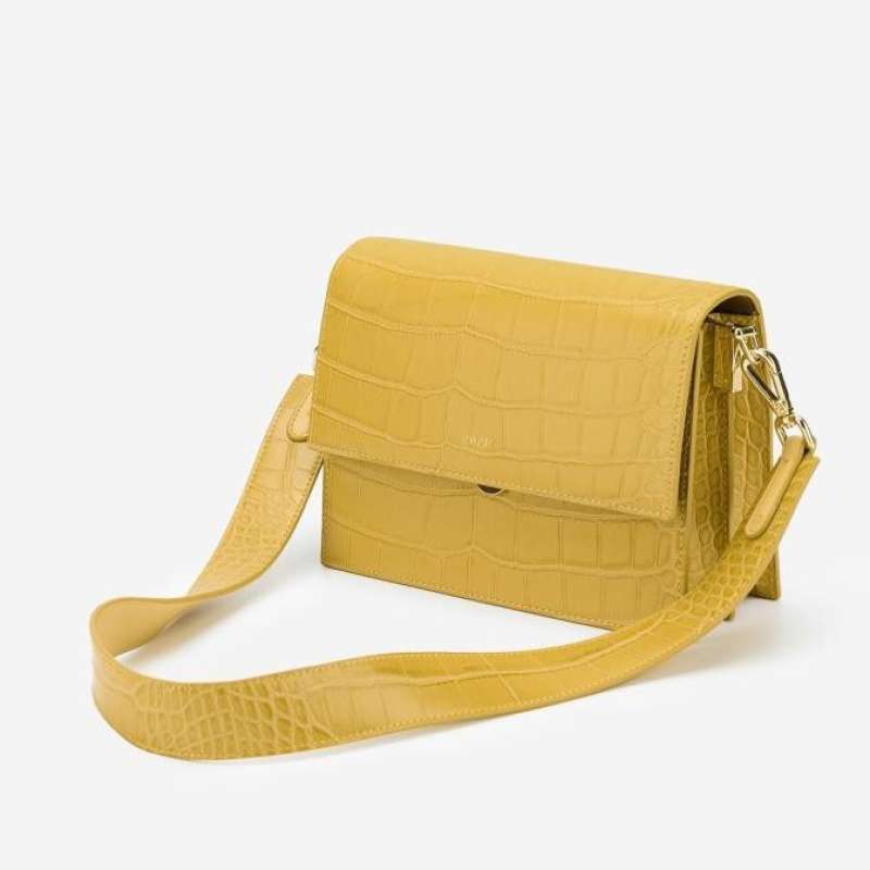 Mustard croc bag hot sale