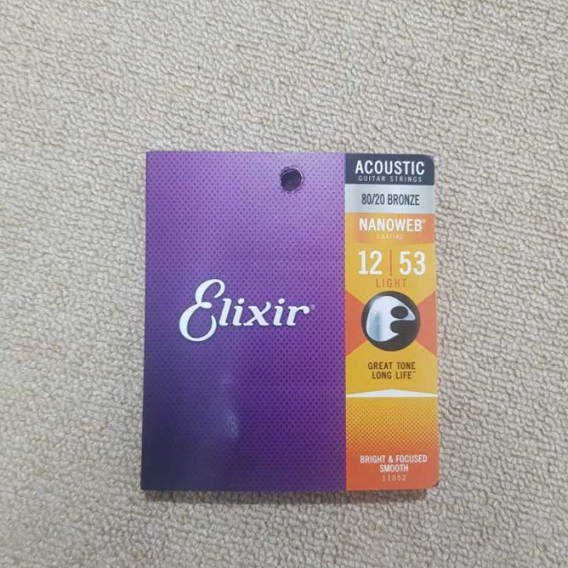Promo ELIXIR 11052 NANOWEB BRONZE senar akustik gitar 12 53 Diskon