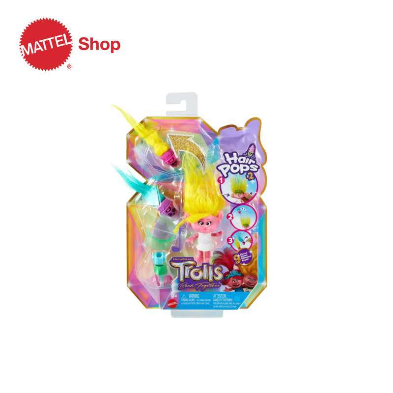Jual Trolls Band Together Yellow Hair Pops Mainan Action Figure