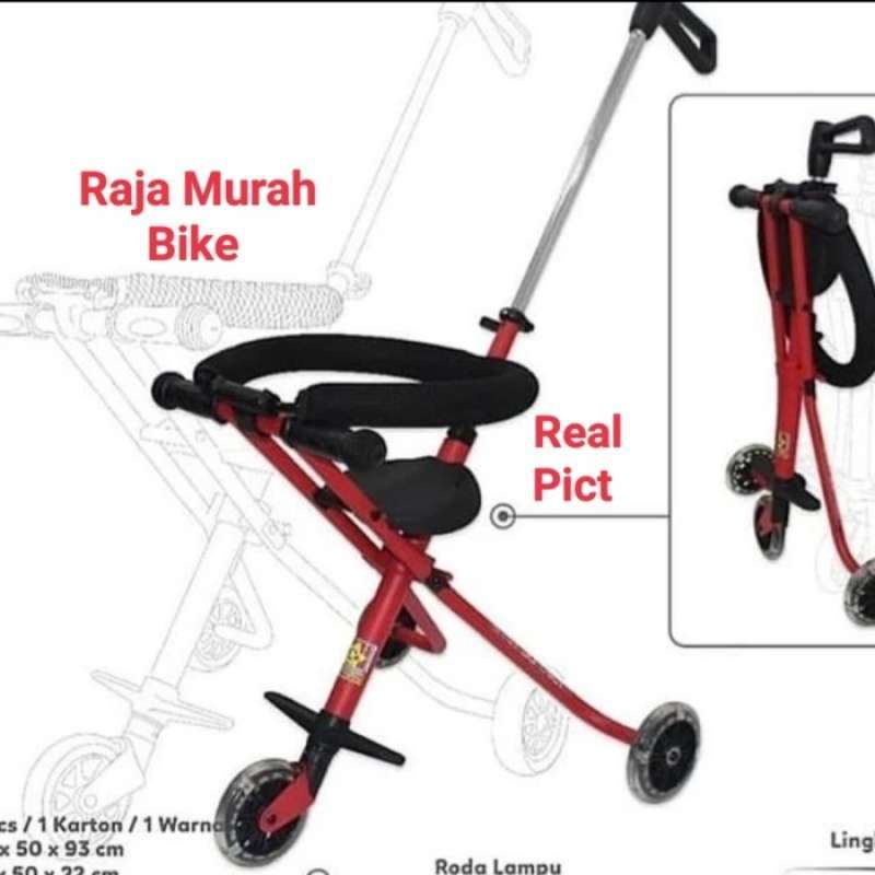 Jual Tricycle Stroller Lipat Kecil Original Harga Termurah