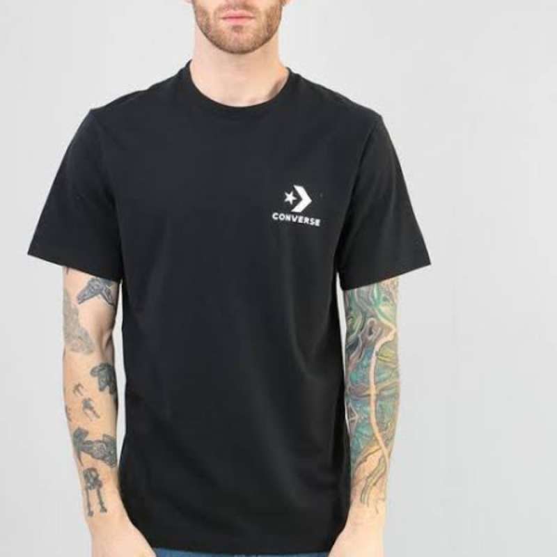 Promo Terbatas Kaos Converse Left Chest Star Chevroon Tee. Men. Original