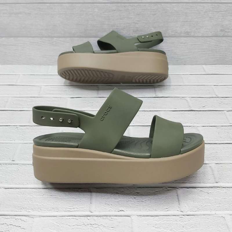Sepatu crocs wanita wedges best sale