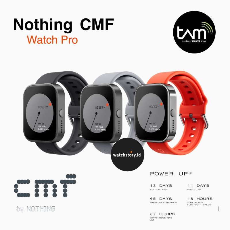 Promo Smartwatch Nothing CMF Watch Pro Garansi TAM Tahun Metallic  Gray Diskon 12% di Seller Watchstory Official Store Toko Jam Saudara  Kota Jakarta Utara Blibli