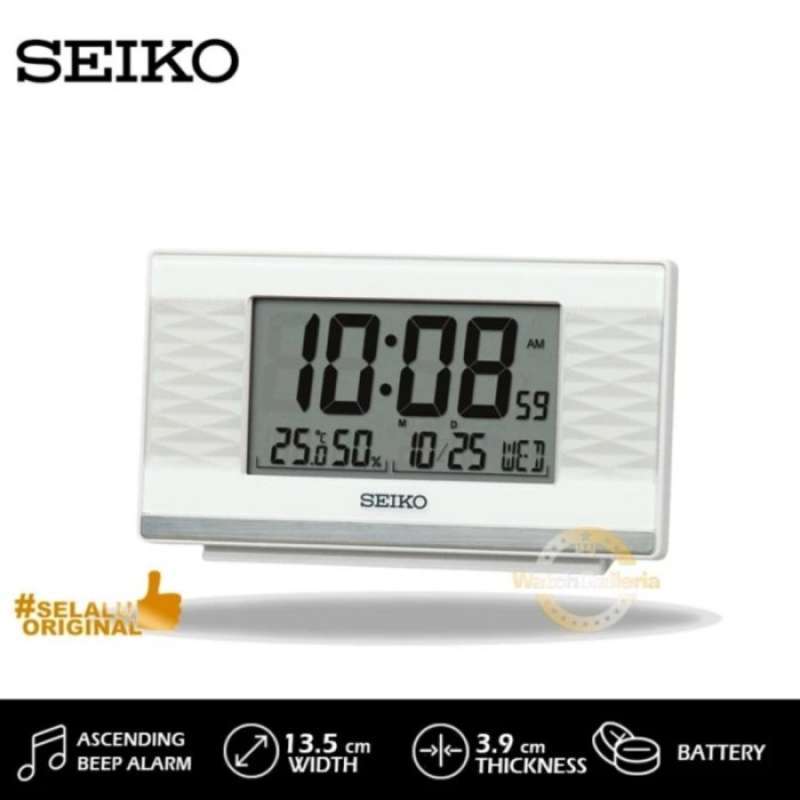 Promo Jam meja digital seiko qhl094 w Seiko QHL094W Diskon 23 di