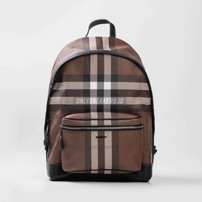 BURBERRY JETT CHECK CANVAS AND LEATHER BACKPACK (100% AUTHENTIC)