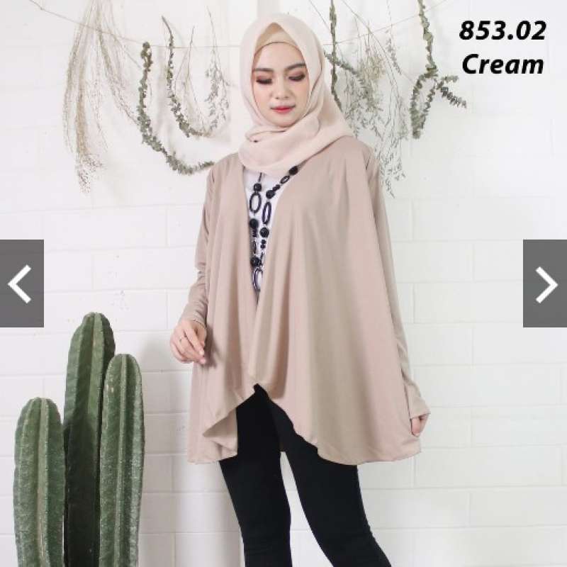 Jual BD 853 CARDIGAN ABG POLOS CANTIK OUTER LUARAN SALLY MUSLIM
