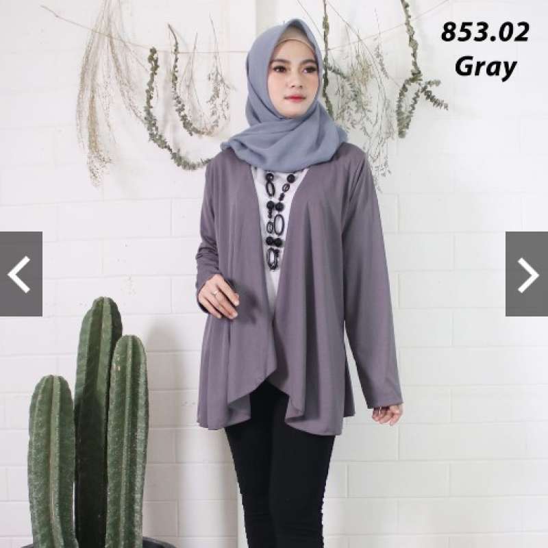 Jual BD 853 CARDIGAN ABG POLOS CANTIK OUTER LUARAN SALLY MUSLIM