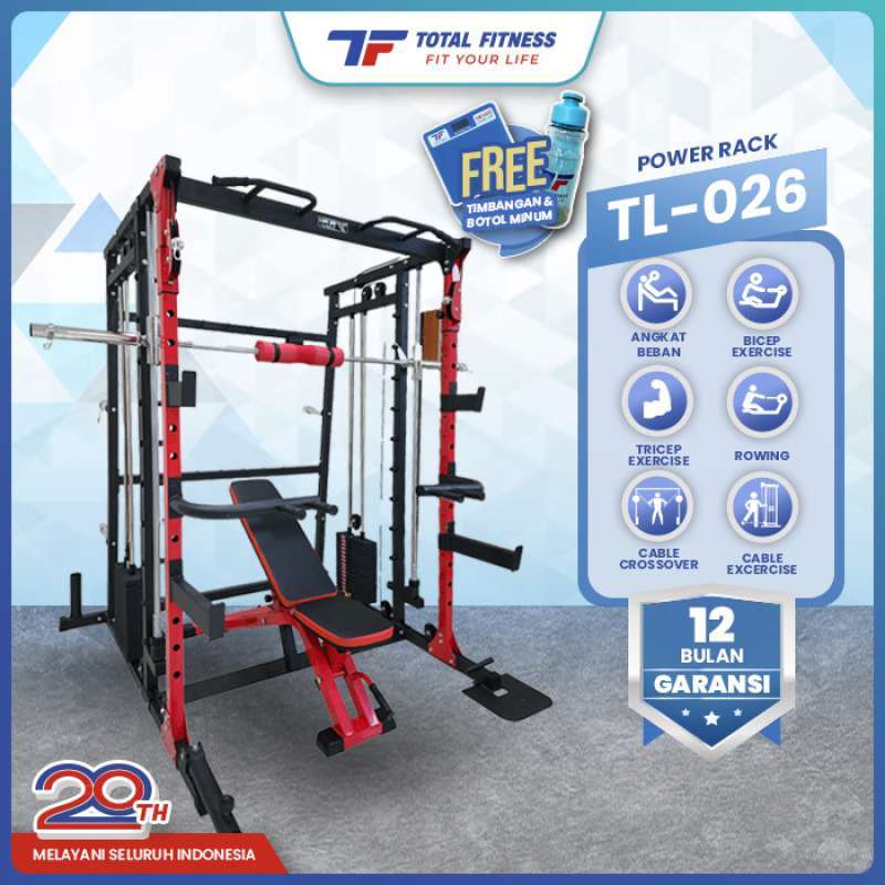 TOTAL FITNESS Power Rack Beban Alat Angkat Beban TL-026