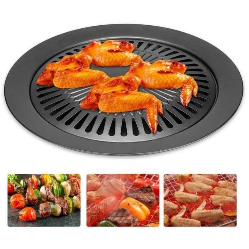 Promo Korean Bbq Alat Pemanggang 32cm Panggangan Grill Pan Anti