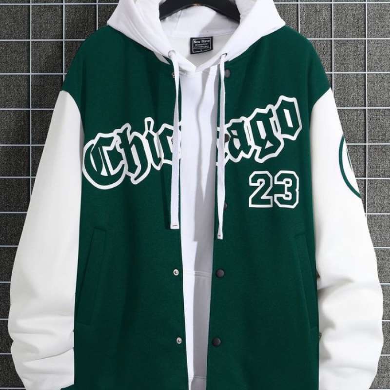 Jaket varsity hoodie on sale