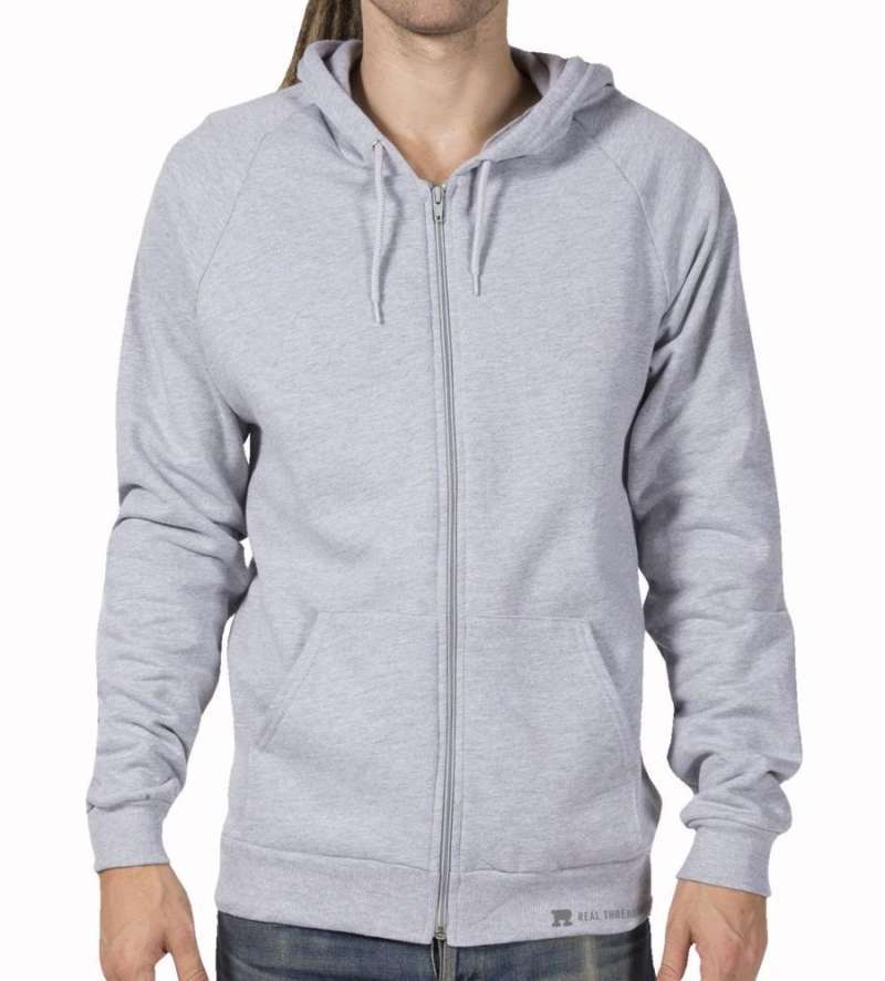 Jaket hoodie abu abu polos shop