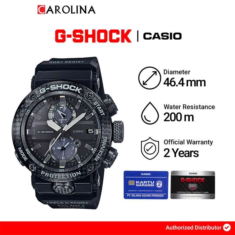 Jam Tangan Pria Casio G-SHOCK GWR-B1000-1A Master Of G-Air GravityMaster  Black Carbon Fiber Insert Resin Band