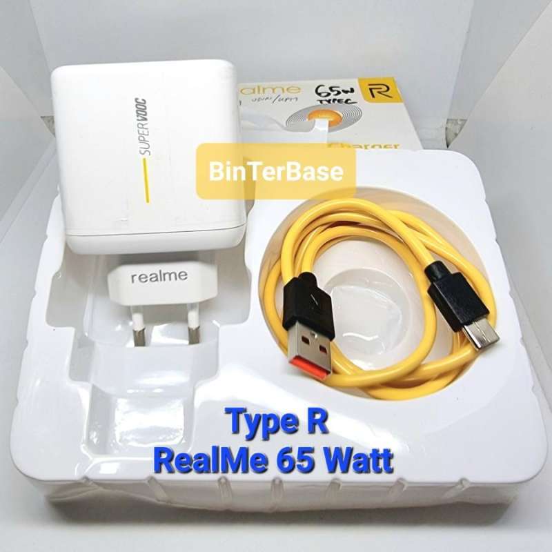 Charger Realme Super VOOC 65W watt 5V 4A USB type C 100% fast charging
