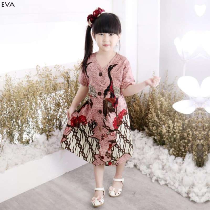 Dress Batik Anak Dress Batik Modern Batik Modern Eva Dress Kids