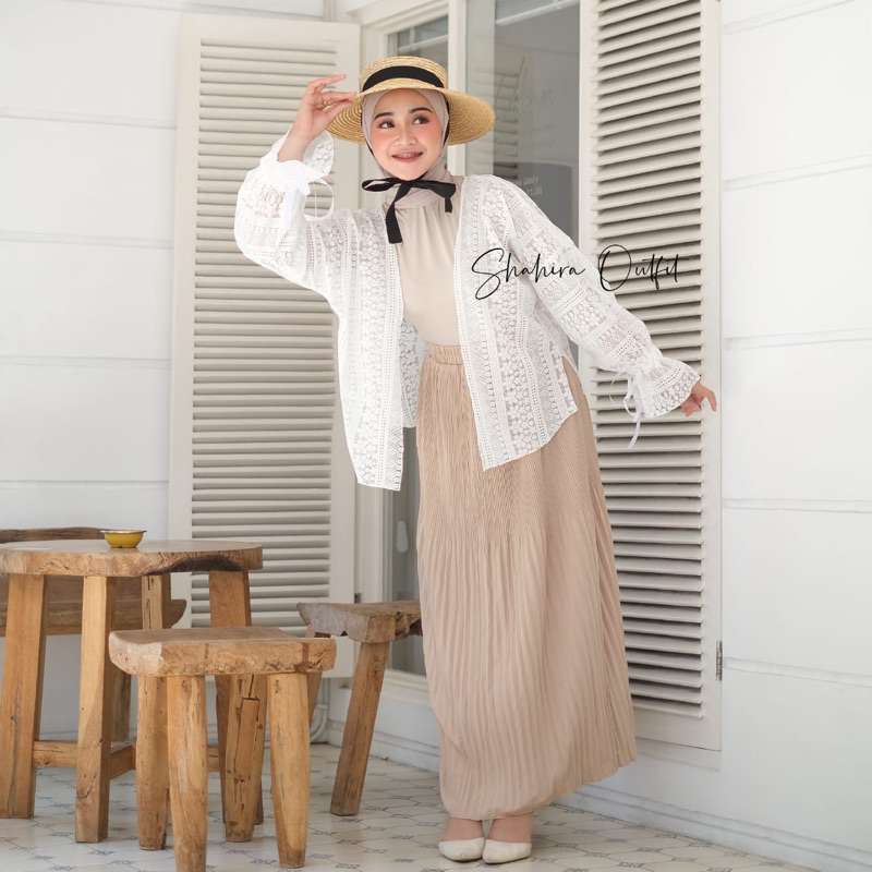 Jual Outer Wanita Shiren Lace Outer Korean Style Cardigan Wanita