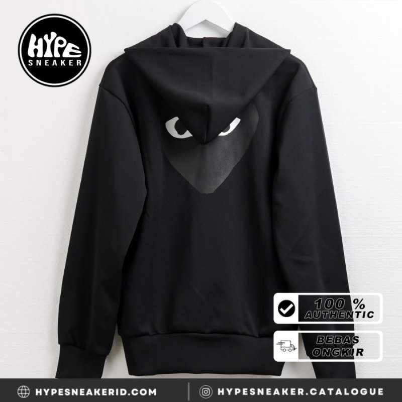 Cdg hoodie black heart store