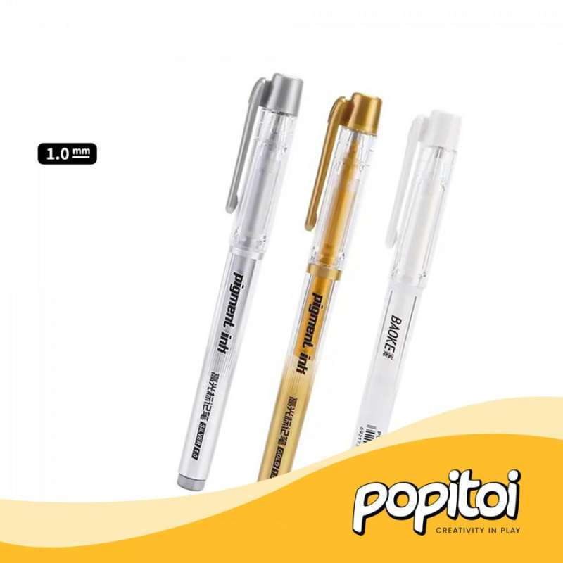 Baoke Highlighter Gel Pen Pulpen Ballpoint Tinta mm