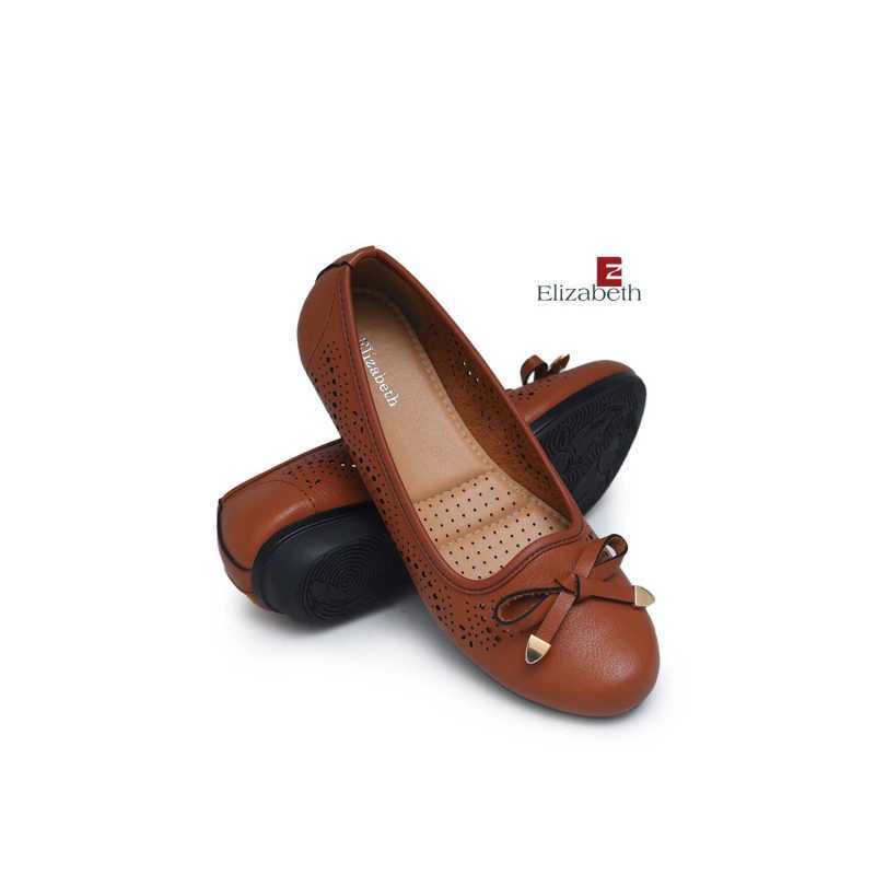 Jual Elizabeth Shoes Sepatu Flat Shoes 0491 0077 39 Tan di