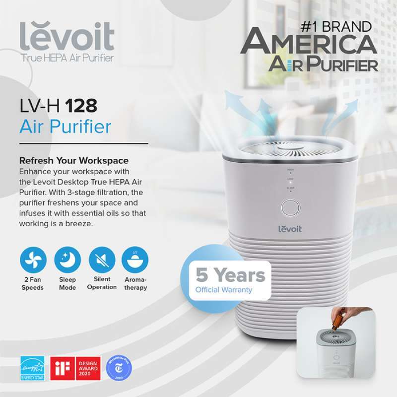 Promo Levoit Desk Air Purifier Dual Hepa Filter H13 Lv-H128 Aromatherapy  Usa Diskon 23% di Seller Ruang Elektrik - Keputran, Kota Surabaya