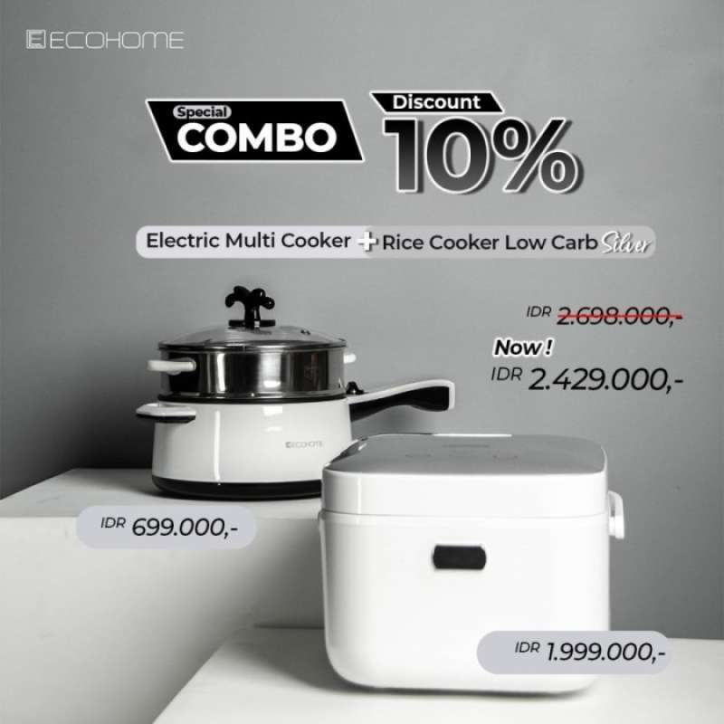 Promo Ecohome Electric Multi Cooker Pemasak Listrik Serbaguna
