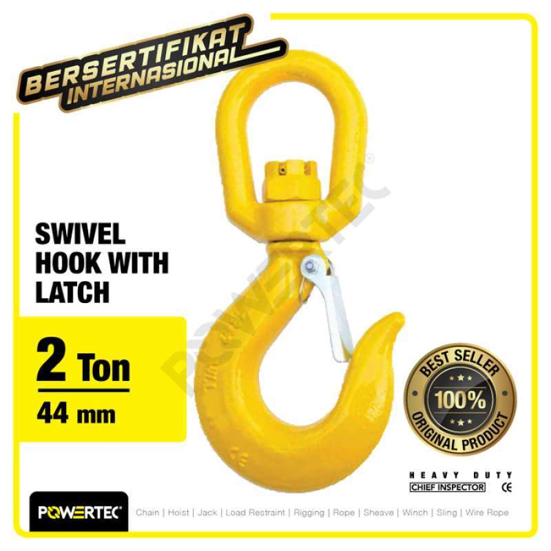 Promo Swivel Hook with Latch 2 Ton POWERTEC Diskon 23% di Seller