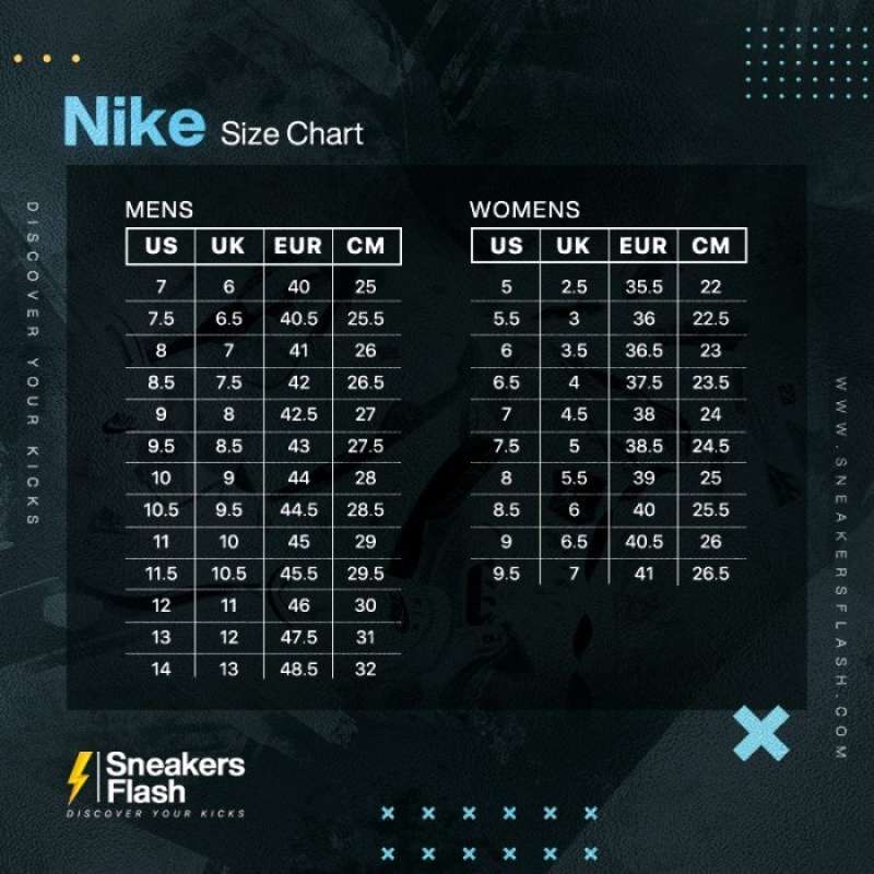 nike ambush size chart