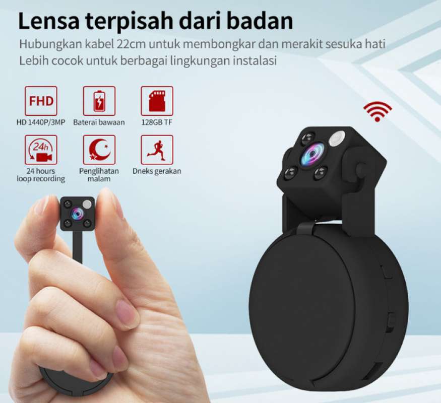 Promo Kamera Cctv Mini Tersembunyi Tanpa Kabel Baterai Spy Camera