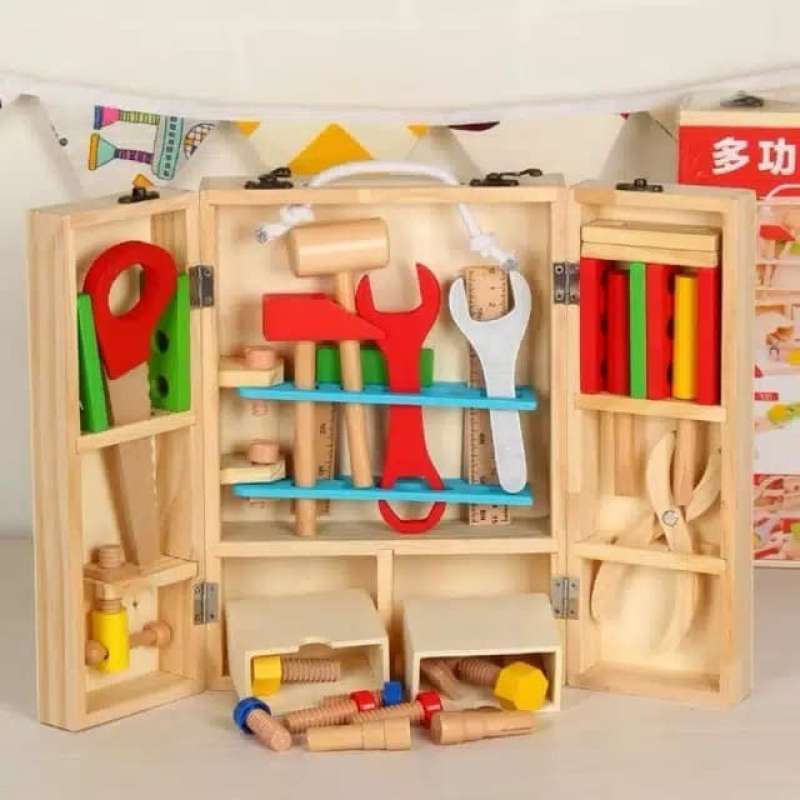 Jual Wooden Boys Hardware Toy Tools Set Di Seller Zenonn Shop