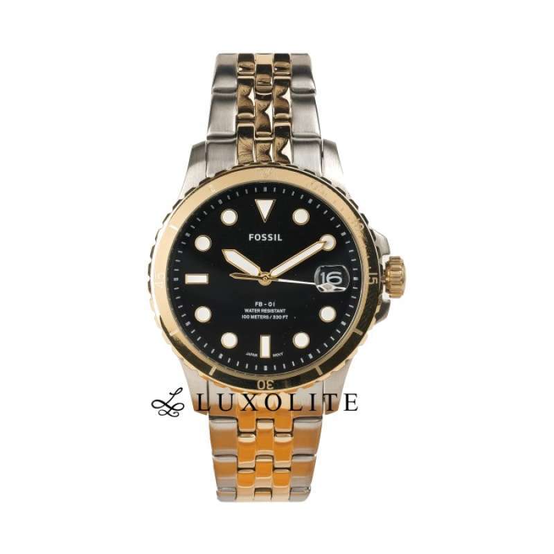 Promo Jam Tangan Wanita Fossil FB 01 Three Hand Date Stainless