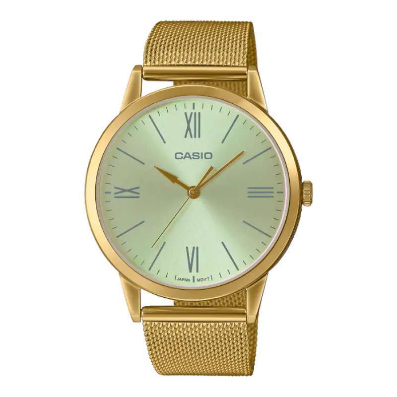 Promo Jam Tangan Pria Casio Analog MTP E600MG 9BDF Gold Dial Gold