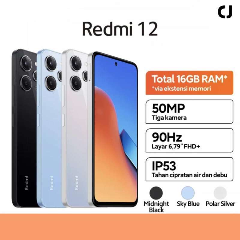 Promo Xiaomi Redmi 12 8GB/128GB  8GB/256GB Garansi Resmi Xiaomi