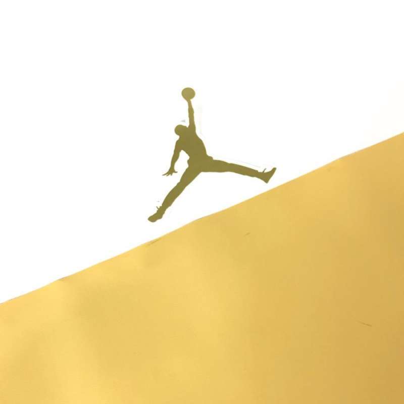 Background Gold Jumpman Logo Sticker Air Jordan Gold Jump Man [AJ-STC]