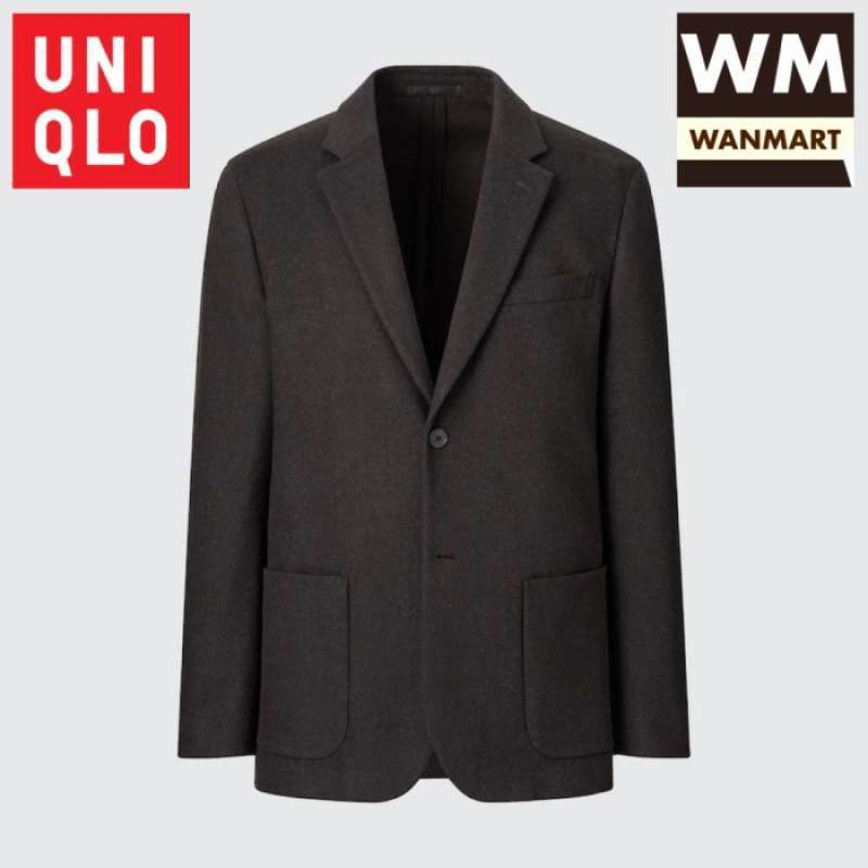 Jual UNIQLO Men Blazer Jaket Comfort 2B Jas Pria Dark Brown di