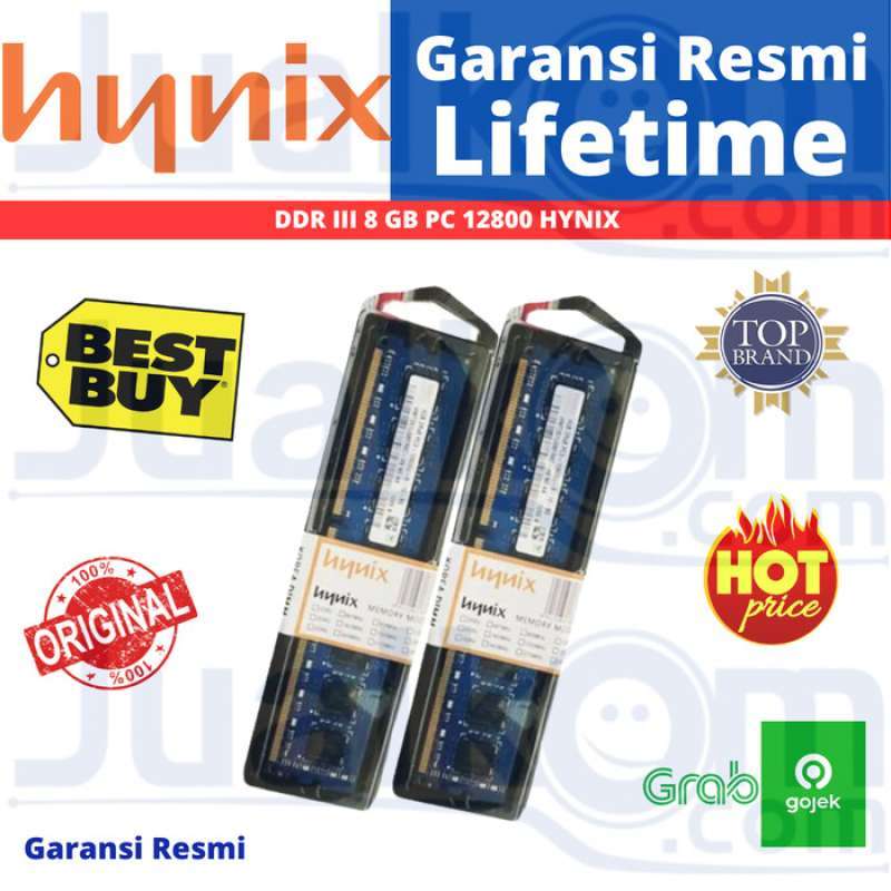 RAM Memory Hynix DDR3 GB 8GB PC 12800 Resmi