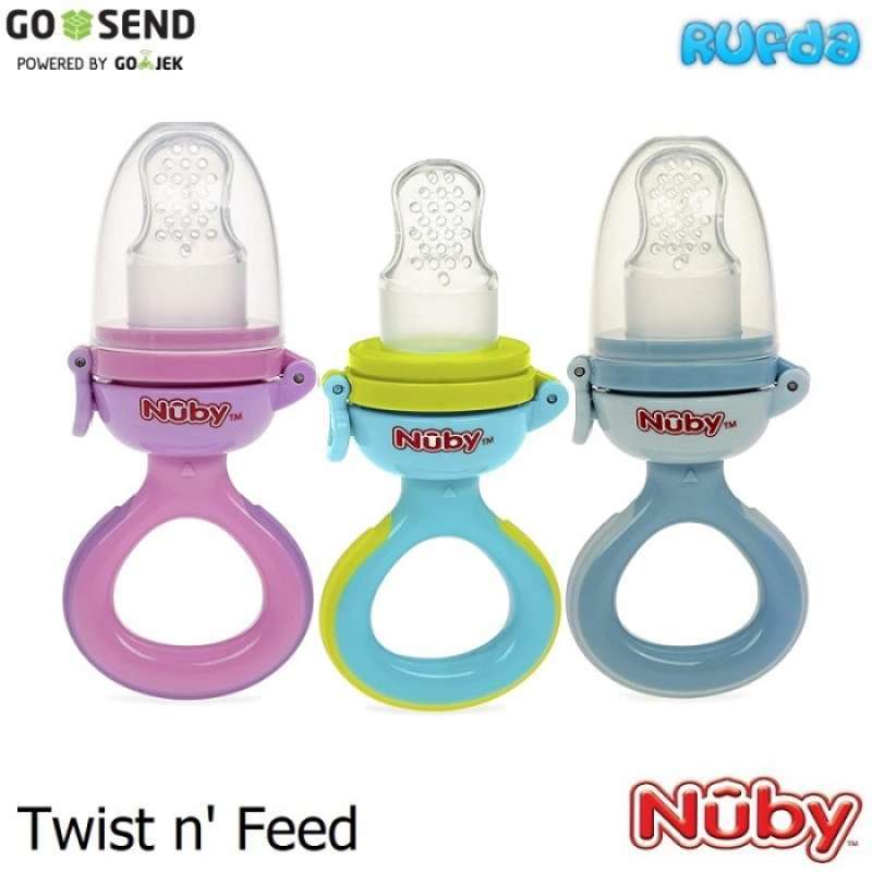 Promo Nuby Twist N Feed Alat Makan Jaring Untuk Bayi Silicone Mesh
