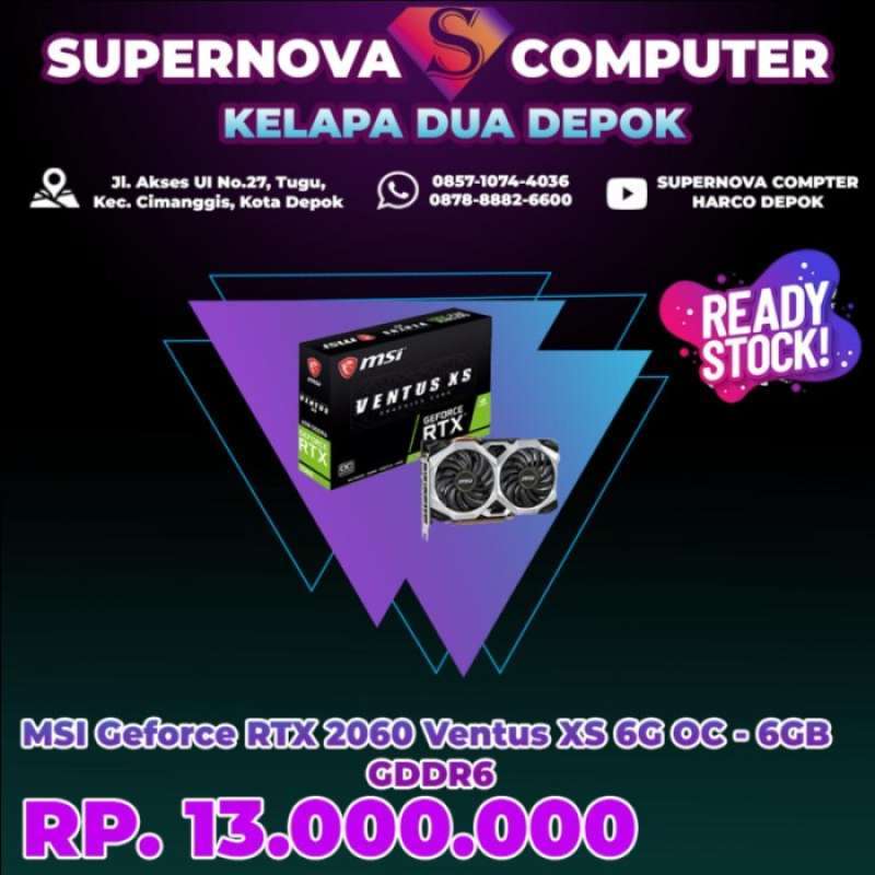 Promo Msi Geforce Rtx 2060 Ventus Xs 6G Oc 6Gb Gddr6 Diskon 23