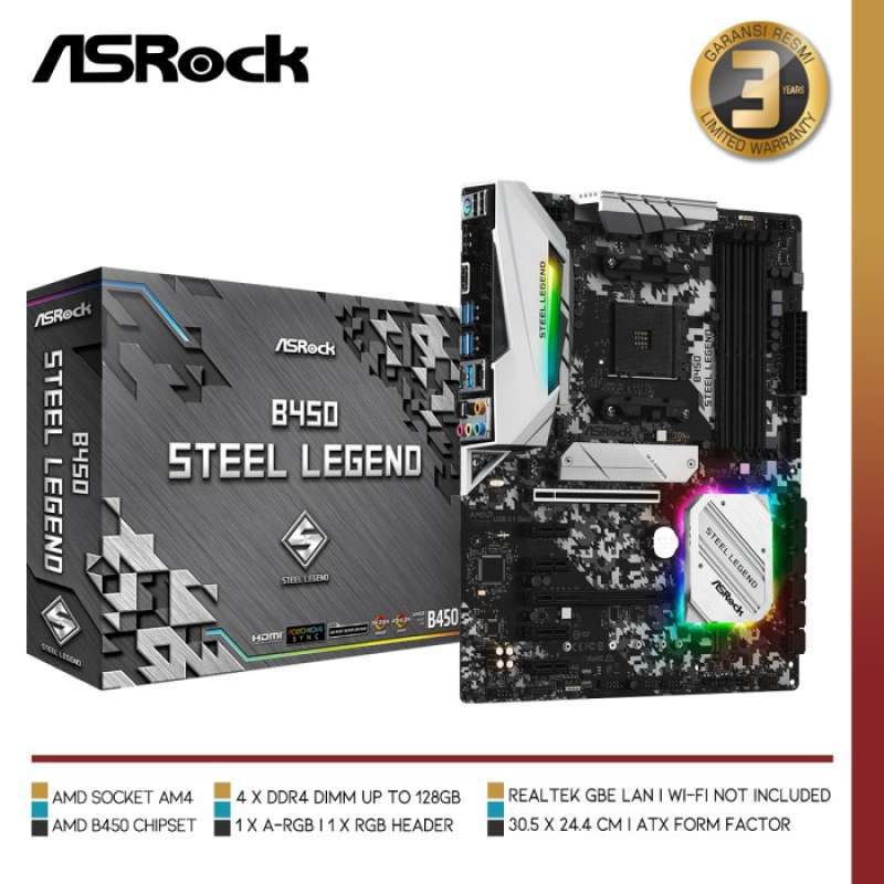 Promo Motherboard Asrock B450 Steel Legend Ryzen Am4 Atx Form Factor Diskon 23 Di Seller Xixistore Kebon Kacang Kota Jakarta Pusat Blibli