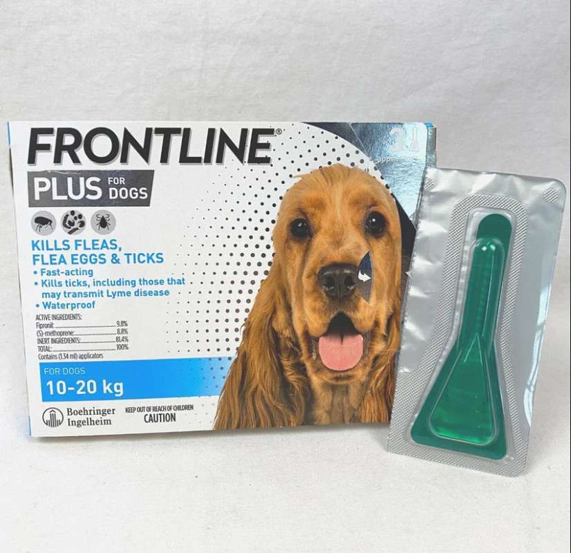 Obat Kutu Frontline Plus Dog 10-20kg (M) Obat Kutu Tetes anjing Flea  Tick