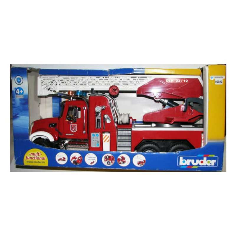 Bruder 2821 Mack Granite Fire Engine With Ladder Water Pump L S
