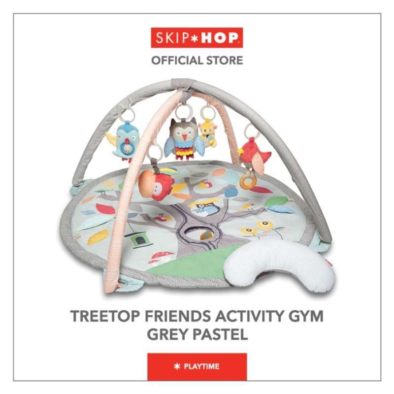 Skip hop treetop friends activity gym grey pastel sales