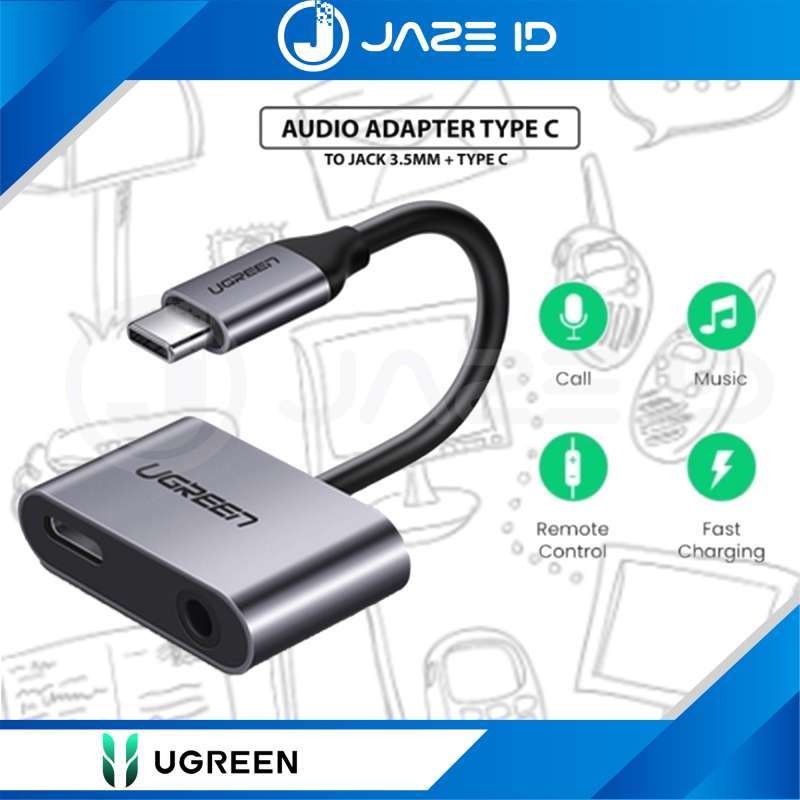 Jual Ugreen Converter USB Type C To Jack Dac Music Call Mic