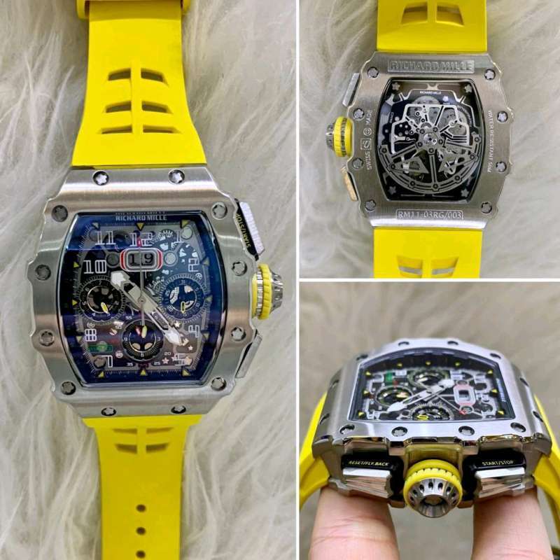 Jam Tangan Richard Mille Rm 03 jam tangan Rosegold Rubber Red Grade AAA