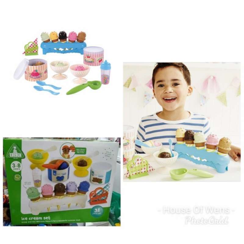 Elc wooden best sale ice cream set